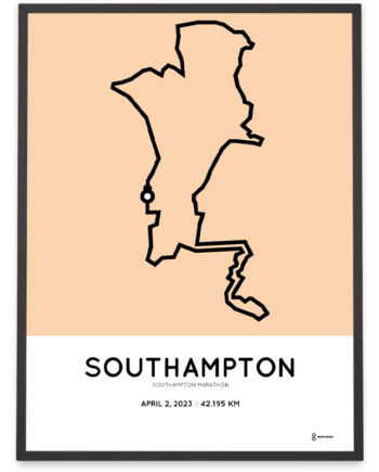 2023 Southampton marathon Sportymaps poster