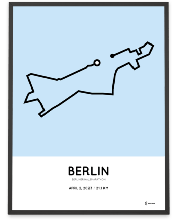 2023 berlin half marathon strecke poster