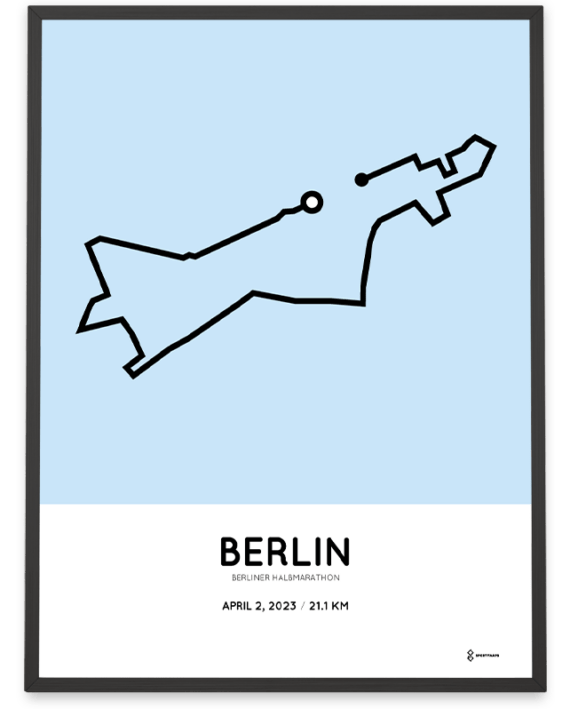 2023 berlin half marathon strecke poster