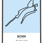 2023 bonn marathon sportymaps strecke poster