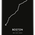 2023 boston marathon Sportymaps course poster