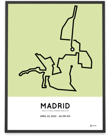 2023 madrid marathon course poster