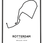 2023 rotterdam kwart marathon Sportymaps parcours poster
