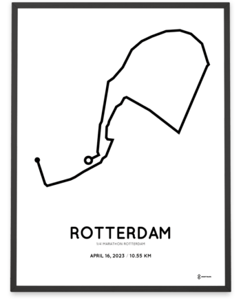2023 rotterdam kwart marathon Sportymaps parcours poster