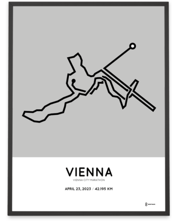 2023 vienna city marathon sportymaps strecke poster