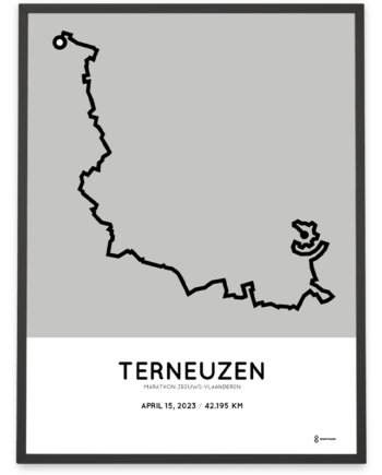 2023 zeeuws-vlaanderen marathon parcours poster