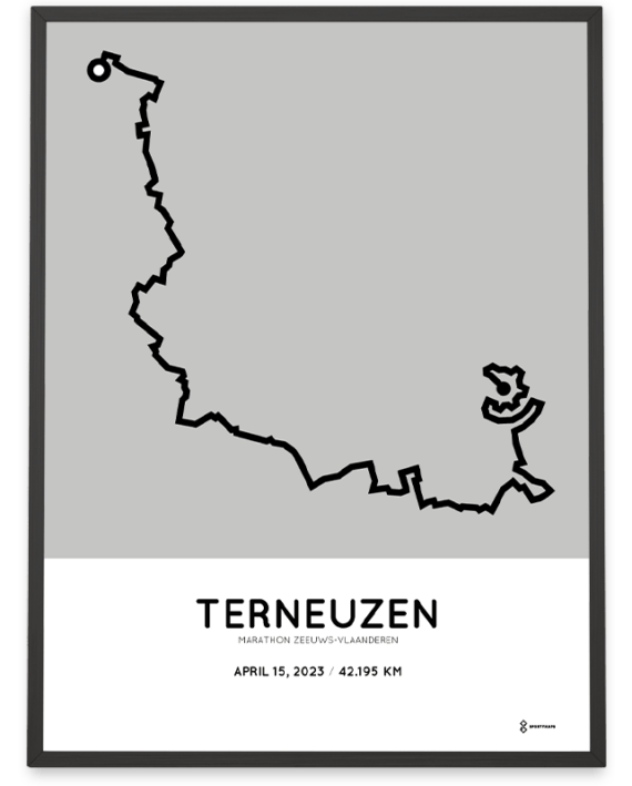 2023 zeeuws-vlaanderen marathon parcours poster