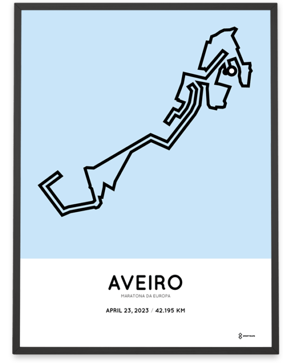 2023 Aveiro marathon coursemap print