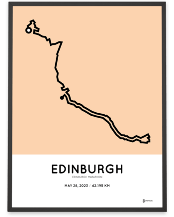 2023 Edinburgh marathon Sportymaps print