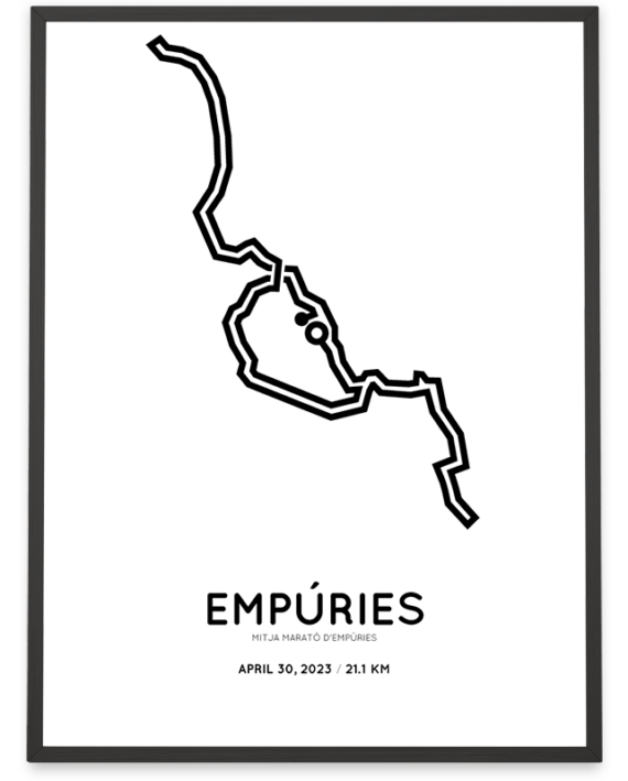 2023 Empúries half marathon Sportymaps poster