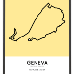 2023 Geneva half marathon sportymaps poster