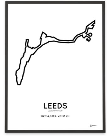 2023 Leeds marathon course poster
