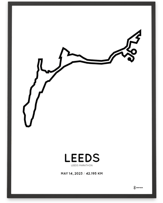 2023 Leeds marathon course poster