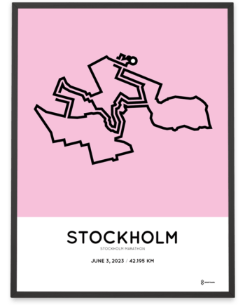 2023 Stockholm marathon course print