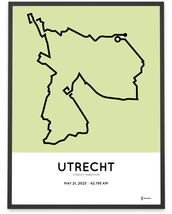 2023 Utrecht marathon Sportymaps parcours poster