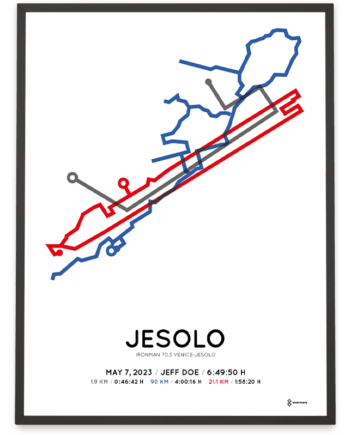 2023 ironman 70.3 venice-jesolo course poster