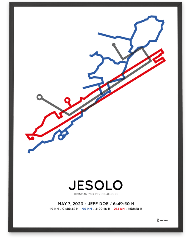 2023 Ironman 70.3 VeniceJesolo print Sportymaps