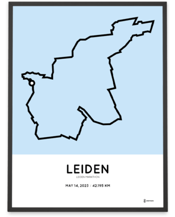 2023 leiden marathon parcours poster