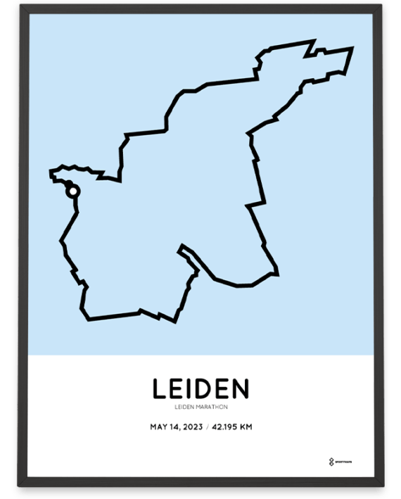 2023 leiden marathon parcours poster