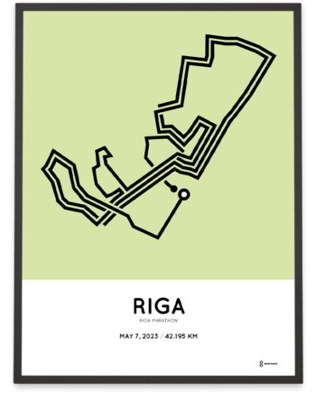 2023 riga marathon sportmap print