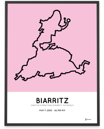 2023 Biarritz marathon parcours poster