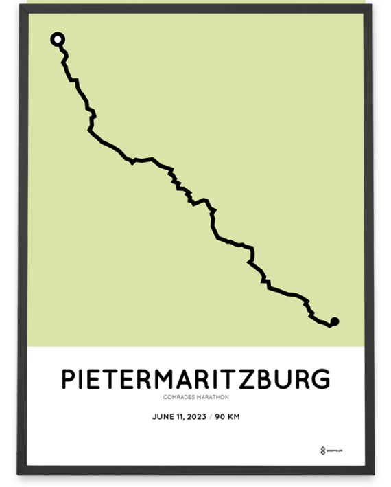 2023 Comrades marathon course poster Sportmap