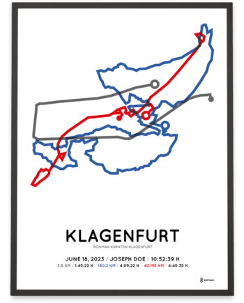 2023 Ironman Klagenfurt Spotymaps course poster