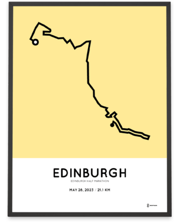 2023 edinburgh half marathon course poster