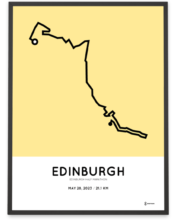 2023 edinburgh half marathon course poster