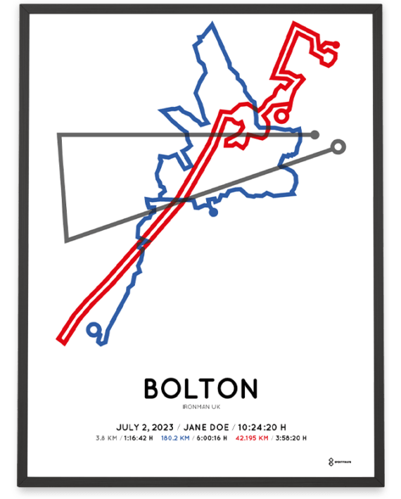 2023 ironman bolton sportymaps poster