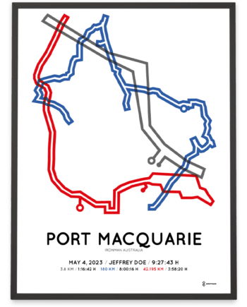 2023 ironman Australia port maquarie course poster