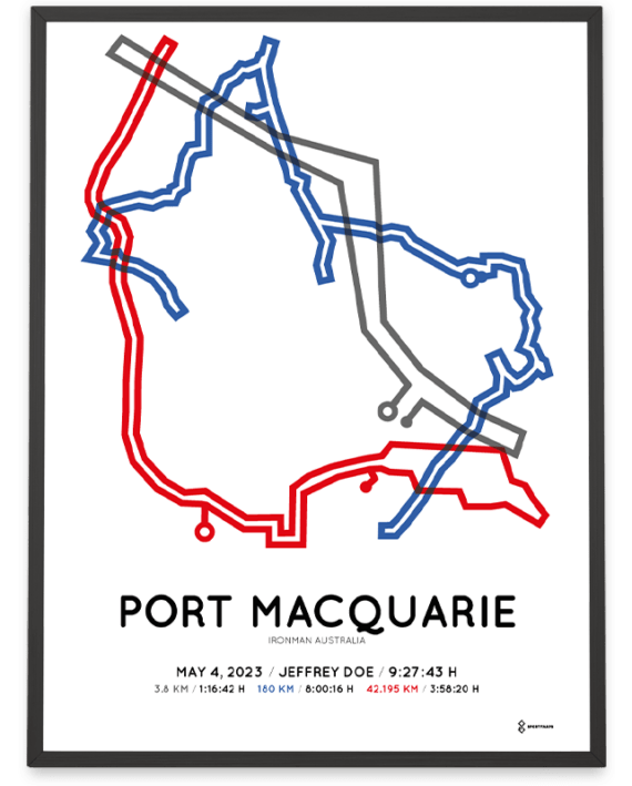 2023 ironman Australia port maquarie course poster