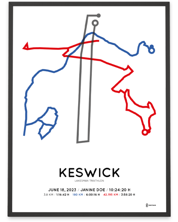 2023 lakesman triathlon Sportymaps print