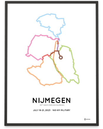 2023 Four Days marches 160 km military parcours print