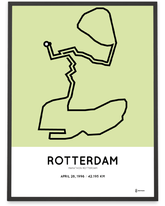 1996 rotterdam marathon Sportymaps print