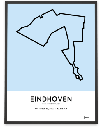 2002 eindhoven marathon sportymaps parcours poster