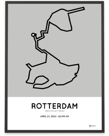 2002 rotterdam marathon Sportymaps course poster