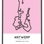 2021 Antwerp half marathon parcours poster