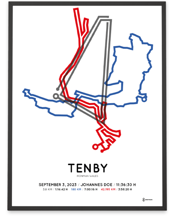 2023 ironman wales tenby Sportymaps poster