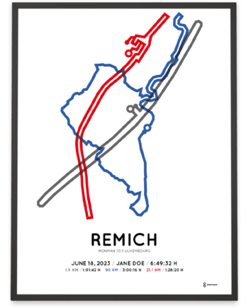 2023 ironman 70.3 luxembourg course poster