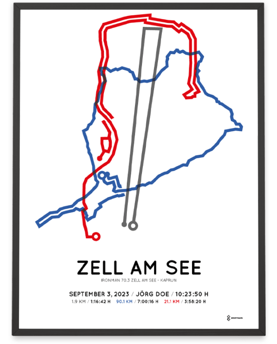 2023 ironman 70.3 zell am see strecke poster