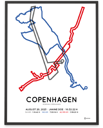 2023 ironman copenhagen Sportymap print