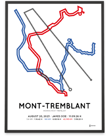 2023 ironman mont-tremblant Sportymaps course print