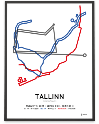 2023 ironman tallinn Sportymaps course poster