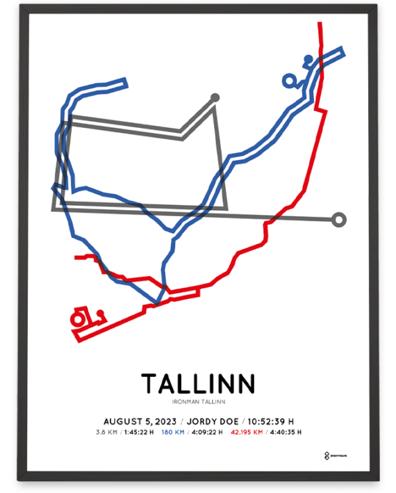 2023 ironman tallinn Sportymaps course poster