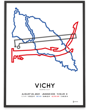 2023 ironman vichy parcours routemap print