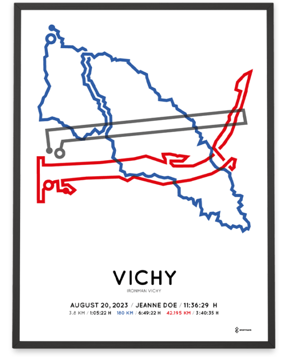 2023 ironman vichy parcours routemap print