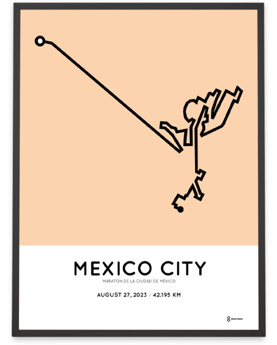 2023 mexico city marathon course print