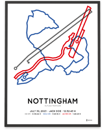 2023 outlaw triathlon sportymaps poster