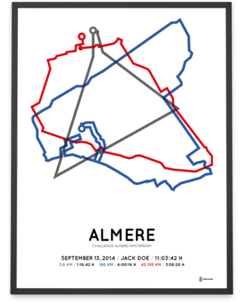 2014 challenge almere-amsterdam Sportymaps print